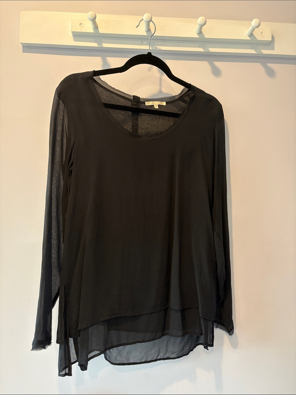 Gold Hawk Sheer Edge Silk Tunic.